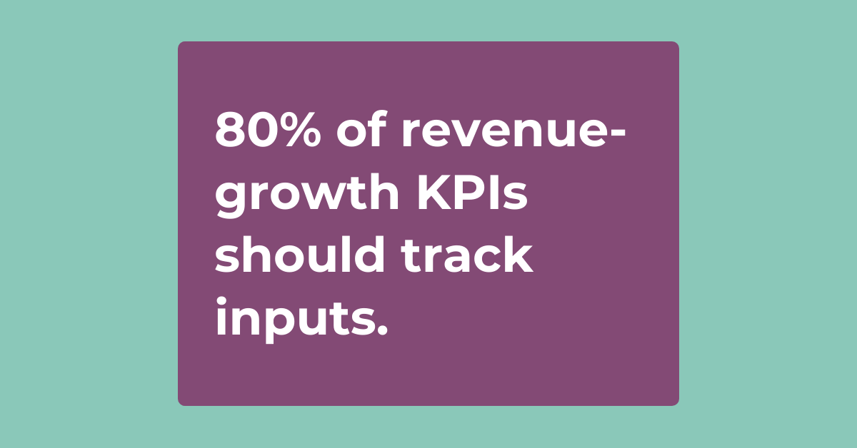 80% of revenue-growth KPIs should track inputs